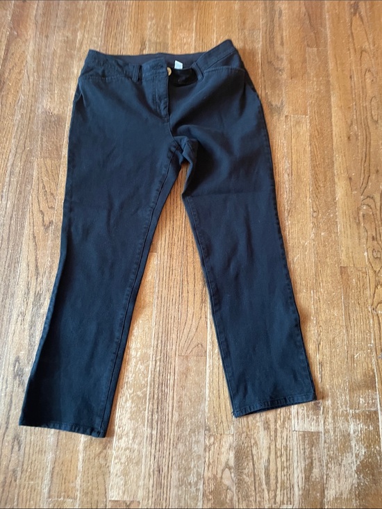 Chico's Denim - Chico's Black SO SLIMMING™ Size 6 petite black jeans